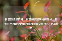 抖音涨流量网站，抖音涨流量网站有哪些，如何利用抖音平台有效提升流量亿乐社区SUP货源站