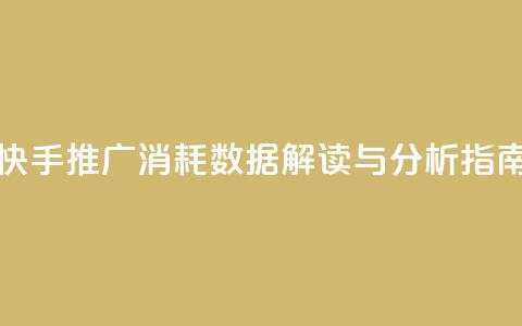 快手推广消耗数据解读与分析指南 第1张 快手推广消耗数据解读与分析指南 第1张