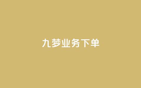 九梦业务下单 - 九梦业务下单攻略：如何有效提高下单率~  第1张