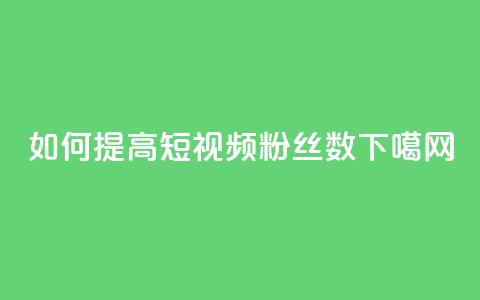 如何提高QQ短视频粉丝数 第1张 如何提高QQ短视频粉丝数 第1张