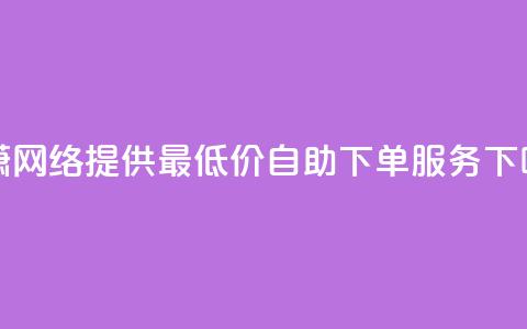 子潇网络提供最低价自助下单服务  第1张