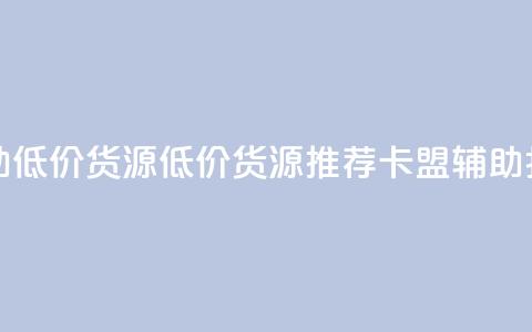 卡盟辅助低价货源(低价货源推荐:卡盟辅助打折促销) 第1张 卡盟辅助低价货源(低价货源推荐:卡盟辅助打折促销) 第1张