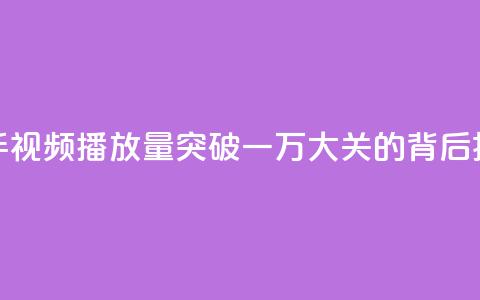 快手视频播放量突破一万大关的背后揭秘  第1张 快手视频播放量突破一万大关的背后揭秘  第1张