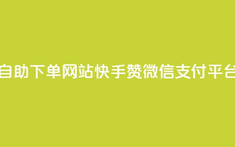 dy小时全自助下单网站 - 快手赞微信支付平台  第1张 dy小时全自助下单网站 - 快手赞微信支付平台  第1张
