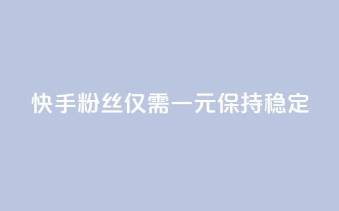 快手10000粉丝仅需一元保持稳定 第1张 快手10000粉丝仅需一元保持稳定 第1张