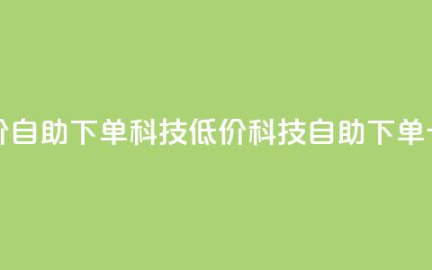 卡盟低价自助下单科技(低价科技自助下单卡盟服务)  第1张 卡盟低价自助下单科技(低价科技自助下单卡盟服务)  第1张