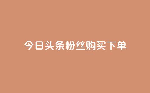 今日头条粉丝购买下单 - 今日头条粉丝购买秘籍揭秘与下单指南~ 第1张 今日头条粉丝购买下单 - 今日头条粉丝购买秘籍揭秘与下单指南~ 第1张
