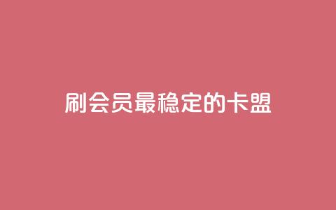 刷会员最稳定的卡盟 - 1元3万粉丝  第1张