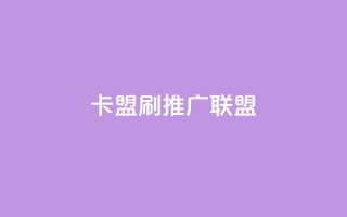 卡盟刷APP(APP推广联盟)
