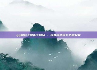 qq刷钻卡盟永久网站 - 抖音自然流怎么做起来