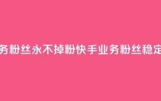 快手业务粉丝永不掉粉(快手业务粉丝稳定不流失)