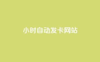 24小时自动发卡网站 - 全天候自动发卡平台一站式服务解决方案~