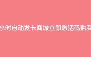 24小时自动发卡商城，立即激活码购买