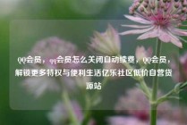 QQ会员，qq会员怎么关闭自动续费，QQ会员，解锁更多特权与便利生活亿乐社区低价自营货源站
