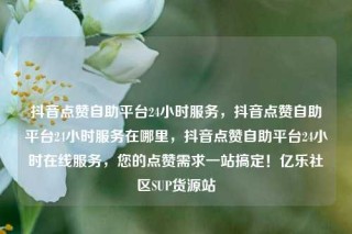 抖音点赞自助平台24小时服务，抖音点赞自助平台24小时服务在哪里，抖音点赞自助平台24小时在线服务，您的点赞需求一站搞定！亿乐社区SUP货源站