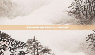 卡盟24小时自动发卡平台——最新资讯
