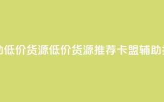 卡盟辅助低价货源(低价货源推荐：卡盟辅助打折促销)