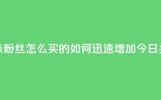 今日头条粉丝怎么买的(如何迅速增加今日头条粉丝)