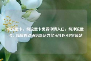 纯流量卡，纯流量卡免费申请入口，纯净流量卡，释放移动通信新活力亿乐社区SUP货源站