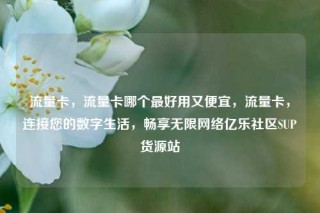 流量卡，流量卡哪个最好用又便宜，流量卡，连接您的数字生活，畅享无限网络亿乐社区SUP货源站