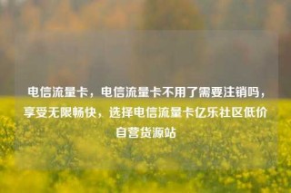 电信流量卡，电信流量卡不用了需要注销吗，享受无限畅快，选择电信流量卡亿乐社区低价自营货源站