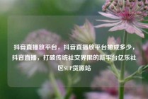 抖音直播放平台，抖音直播放平台抽成多少，抖音直播，打破传统社交界限的新平台亿乐社区SUP货源站