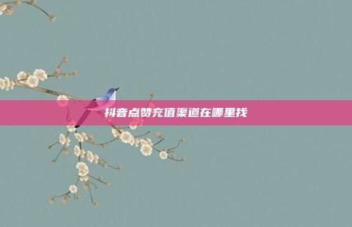 抖音点赞充值渠道在哪里找  第1张