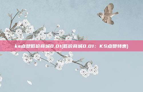 ks点赞低价商城0.01(低价商城0.01：KS点赞特惠)  第1张