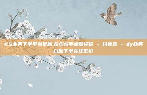 KS业务下单平台最新,在线快手点赞评论 - 抖音粉 dy业务自助下单在线低价  第1张