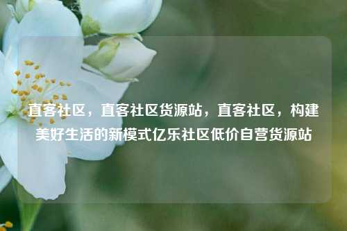 直客社区，直客社区货源站	，直客社区，构建美好生活的新模式亿乐社区低价自营货源站  第1张