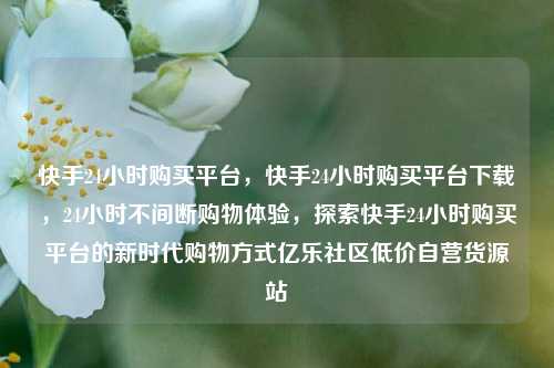 快手24小时购买平台，快手24小时购买平台下载	，24小时不间断购物体验，探索快手24小时购买平台的新时代购物方式亿乐社区低价自营货源站  第1张