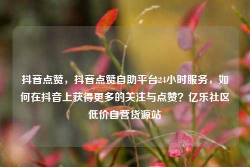 抖音点赞，抖音点赞自助平台24小时服务	，如何在抖音上获得更多的关注与点赞？亿乐社区低价自营货源站  第1张