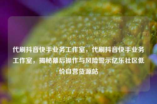 代刷抖音快手业务工作室，代刷抖音快手业务工作室	，揭秘幕后操作与风险警示亿乐社区低价自营货源站  第1张