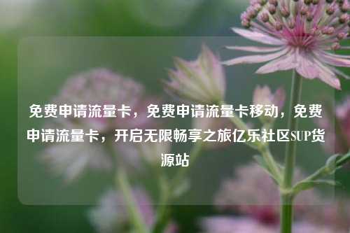 免费申请流量卡，免费申请流量卡移动，免费申请流量卡	，开启无限畅享之旅亿乐社区SUP货源站  第1张