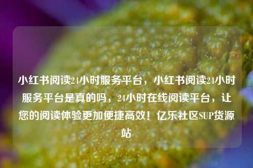 小红书阅读24小时服务平台	，小红书阅读24小时服务平台是真的吗，24小时在线阅读平台，让您的阅读体验更加便捷高效！亿乐社区SUP货源站  第1张