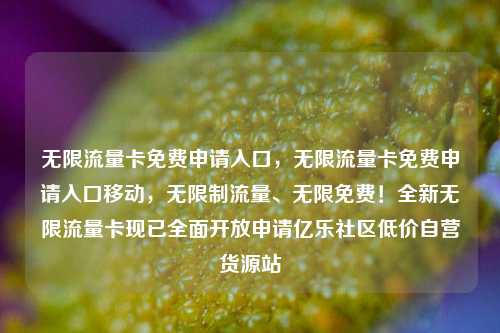 无限流量卡免费申请入口，无限流量卡免费申请入口移动	，无限制流量	、无限免费！全新无限流量卡现已全面开放申请亿乐社区低价自营货源站  第1张