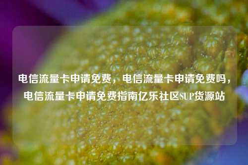 电信流量卡申请免费，电信流量卡申请免费吗，电信流量卡申请免费指南亿乐社区SUP货源站  第1张